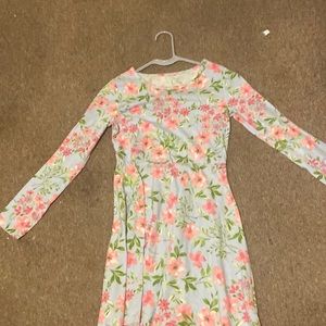Flower long sleeve dress